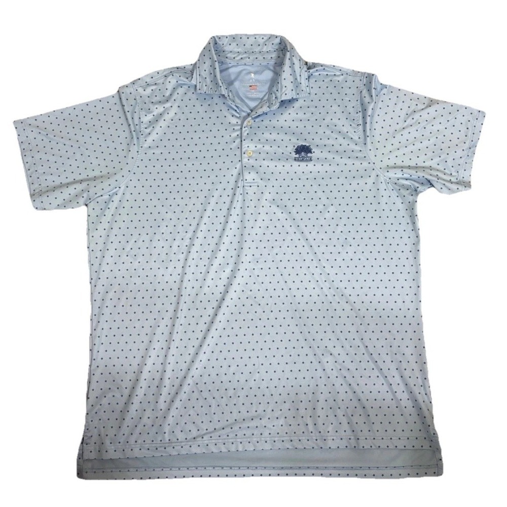 Fairway & Greene Shirt Mens XXL Blue Stars Print Woodway Country Club Golf